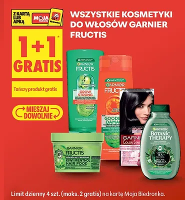 Kosmetyki do włosów Garnier Fructis promocja w Biedronka
