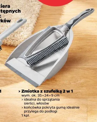 Zmiotka ze szufelką 2 w 1 promocja w Netto