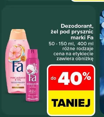 Dezodorant w sprayu Fa Energizing promocja w Carrefour