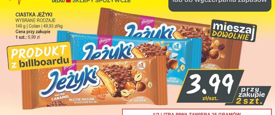 Ciastka Jeżyki Salted Caramel Goplana promocja w Słoneczko