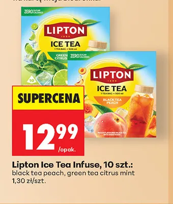 Herbata Lipton Ice Tea Infuse black tea peach promocja w Biedronka