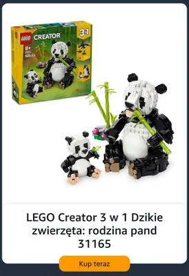 Klocki LEGO Creator 3 w 1 Dzikie zwierzęta: rodzina pand 31165 promocja w Amazon