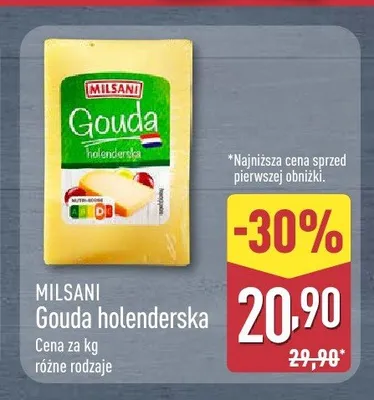 Gouda holenderska Milsani promocja w Aldi