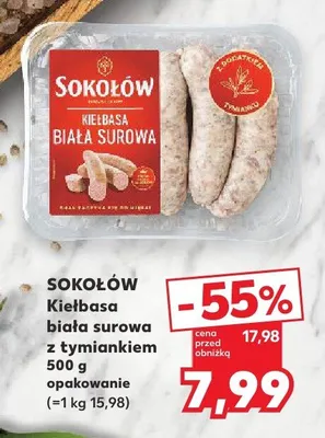 Kiełbasa biała surowa z tymiankiem promocja w Kaufland