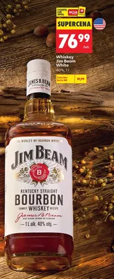 Whiskey Jim Beam White 40% promocja w Biedronka