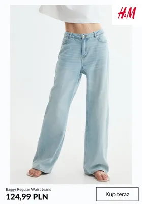 Jeansy Baggy Regular Waist H & M promocja w H&M