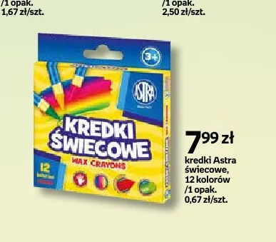 Kredki świecowe Wax Crayons Astra promocja w Empik