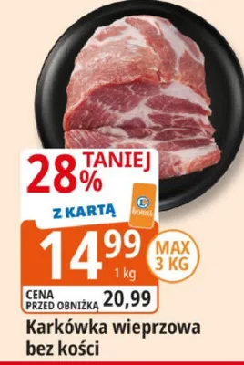 Karkówka wieprzowa bez kości promocja w Leclerc