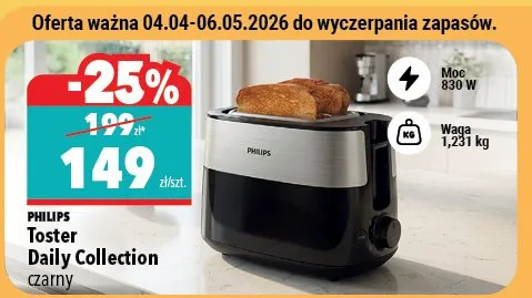 Toster Daily Collection czarny promocja w Biedronka Home