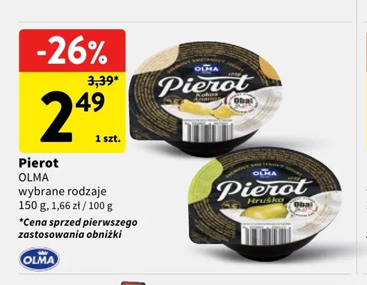 Jogurt Pierot kokos ananas Olma promocja w Intermarche