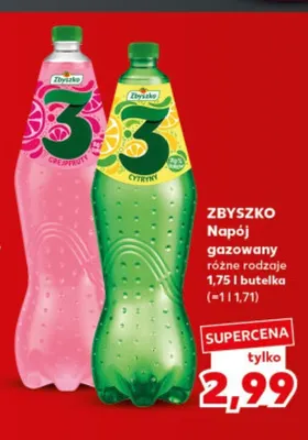 Napój gazowany 3 grejpfruty Zbyszko promocja w Kaufland
