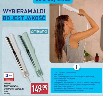 Aeroprostownica - prostownica powietrzna  promocja w Aldi