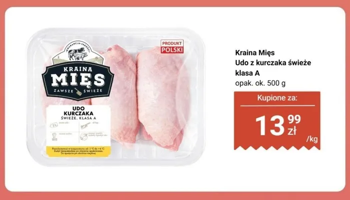 Udo z kurczaka Kraina Mięs świeże klasa A promocja w Biedronka