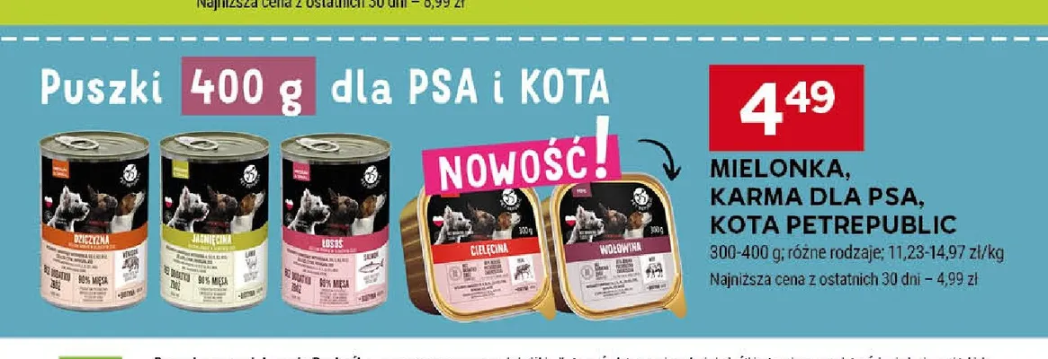 Karma dla psa, kota jagnięcina PetRepublic promocja w Stokrotka
