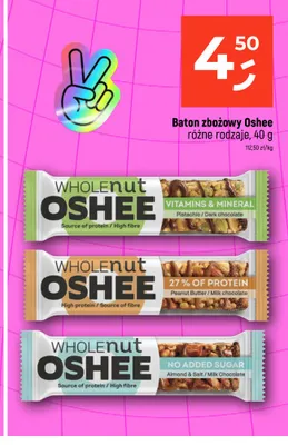 Baton zbożowy Oshee Wholenut Pistachio Dark Chocolate promocja w Dealz