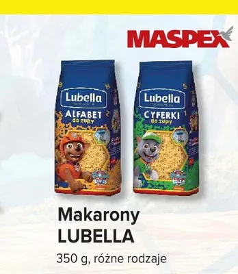 Makaron Lubella Alfabet promocja w Carrefour