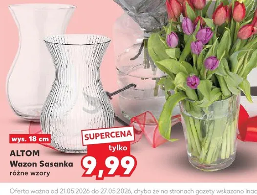 Wazon Sasanka ALTOM wys. 18cm promocja w Kaufland