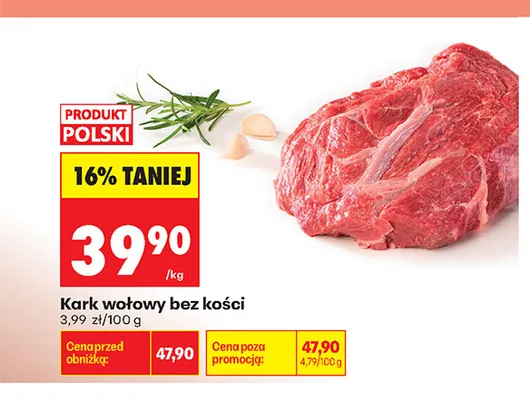 Kark wołowy bez kości promocja w Biedronka
