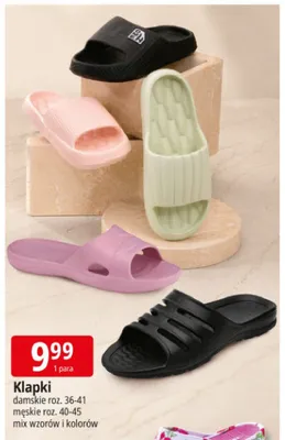 Klapki damskie roz. 36-41 męskie roz. 40-45 promocja w Leclerc