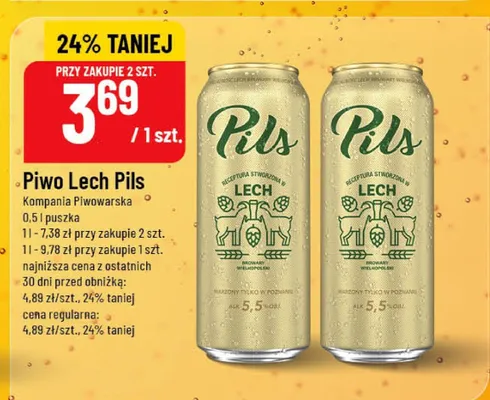 Piwo Lech Pils promocja w POLOmarket