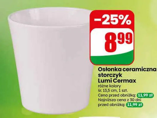 Osłonka ceramiczna storczyk Lumi Cermax śr. 13,5cm promocja w Dino