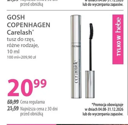Tusz do rzęs Gosh Copenhagen Carelash promocja w Hebe