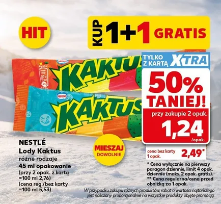 Lody Kaktus Nestlé promocja w Kaufland