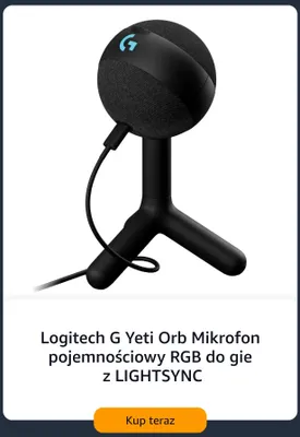 Mikrofon pojemnościowy Logitech G Yeti Orb promocja w Amazon