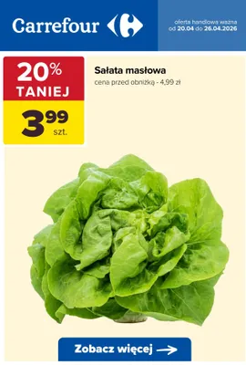 Sałata masłowa promocja w Carrefour