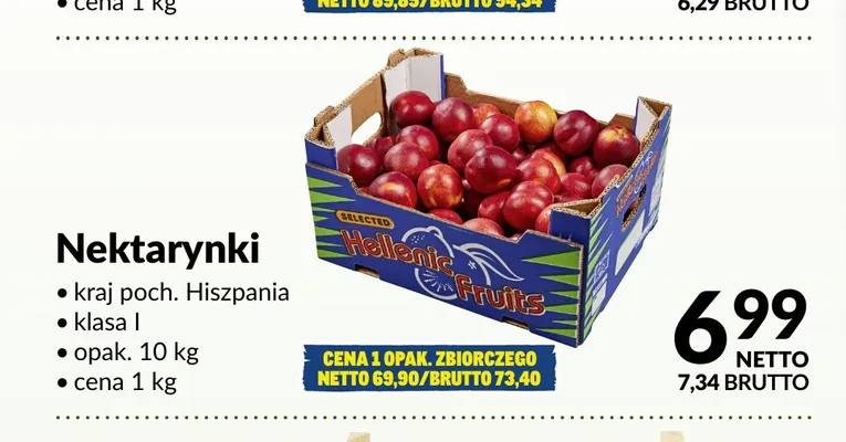 Nektarynki Hiszpania promocja w Makro