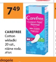 Wkładki higieniczne Cotton Carefree promocja w Drogerie Laboo