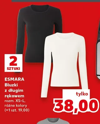 Bluzki z długim rękawem Esmara 2-pak promocja w Kaufland