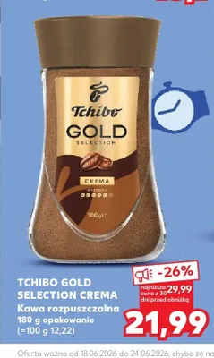 Kawa rozpuszczalna Tchibo Gold Selection Crema promocja w Kaufland