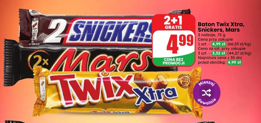 Baton Mars promocja w Dino