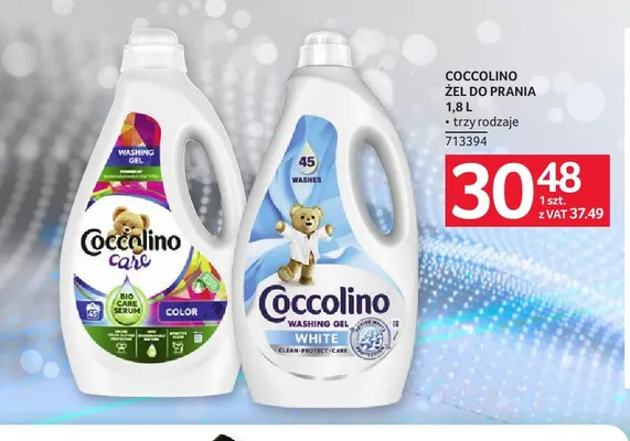 Żel do prania Coccolino White promocja w Selgros