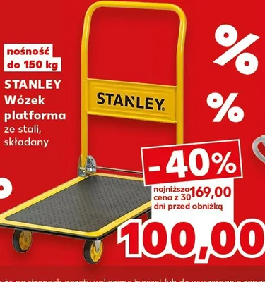 Wózek platformowy Stanley promocja w Kaufland