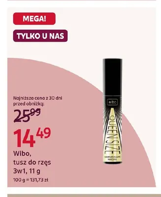 Tusz do rzęs 3w1 Wibo promocja w Rossmann
