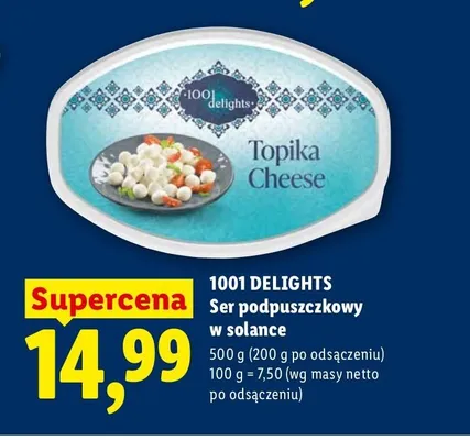 Ser podpuszczkowy w solance Topika Cheese 1001 Delights promocja w Lidl