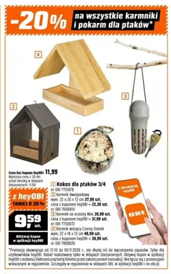 Kokos dla ptaków 3/4 promocja w OBI