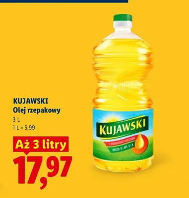 Olej rzepakowy Kujawski promocja w Lidl
