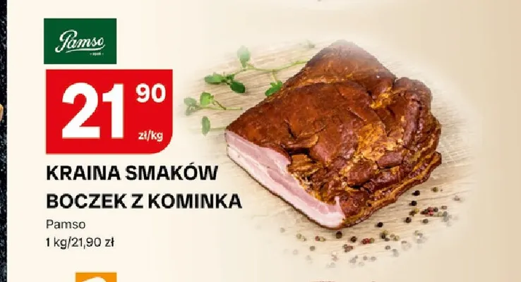 Boczek z kominka Kraina Smaków Pamso promocja w Chorten