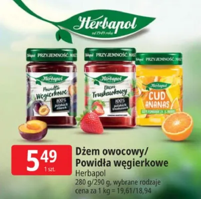Dżem owocowy/Powidła węgierkowe promocja w Leclerc