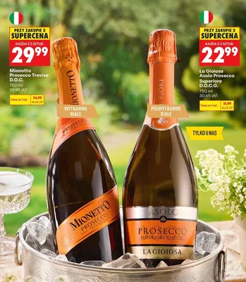 Wino Asolo Prosecco Superiore D.O.C.G. promocja w Biedronka