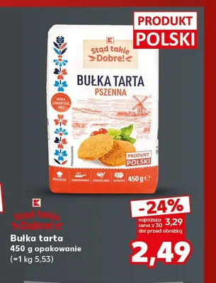 Bułka tarta Stąd Takie Dobre! promocja w Kaufland