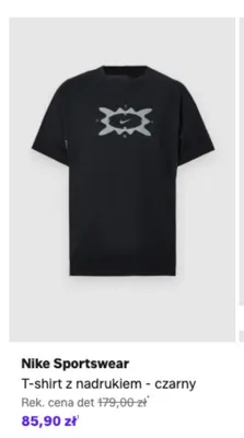 T-shirt z nadrukiem Nike Sportswear czarny promocja w Lounge by Zalando