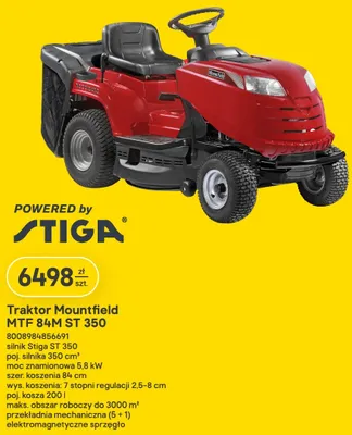 Traktor Mountfield Mtf 84 m St 350 promocja w Castorama