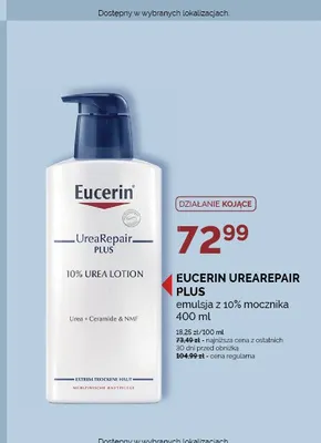 Emulsja z 10% mocznika Eucerin UreaRepair Plus promocja w Super-Pharm