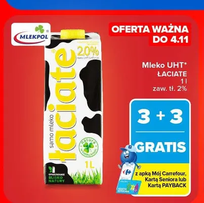 Mleko UHT Łaciate 2% promocja w Carrefour Market