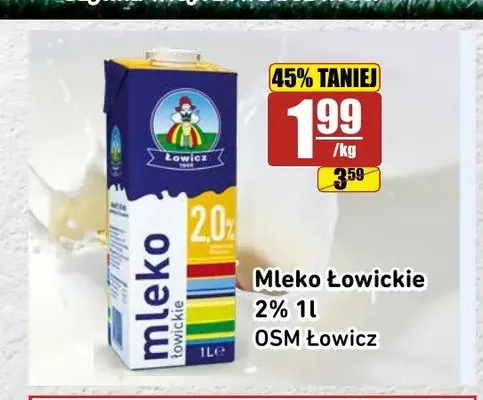 Mleko UHT Łowickie 2% promocja w API Market