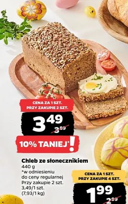 Chleb ze słonecznikiem promocja w Netto